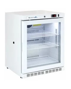 K2 Scientific K204GDR 4 Cu. Ft. Undercounter Built-In or Freestanding Glass Door Refrigerator