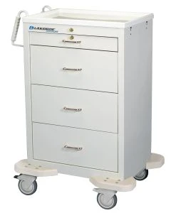 Lakeside Model C-430-K-1TW Punch Card Medication Cart W/ 4 Drawers