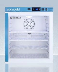 Summit Appliance ARG1ML Accucold Performance Medical-Laboratory Refrigerator 1 Cu. Ft. with Glass Door
