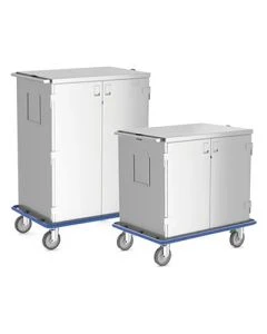 Mac Medical MMCCB14-2PS-SSD Closed Case Cart with 2 Adjustable Perforated Shelf & 2 Doors