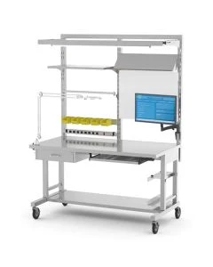 Mac Medical TWS-3072-B 72" x 32" Prep & Pack Workstation with Integrated Footrest