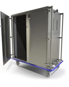 MAC Medical MMCV107-2PS-SSD 2 Door Vertical Handle Case Cart