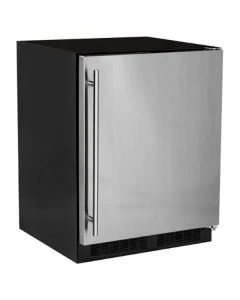 Marvel Scientific MARE124-SS31A 24" Low Profile Refrigerator, Stainless Steel, Solid Door, Lock, Reversible Door