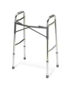 Medline G07767 Adult Heavy-Duty 2-Button Folding Walkers