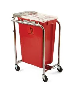 Medline MDS705218CART Cart with Pedal for 8- to 18-Gallon Sharps Containers
