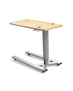 MedViron 39" Overbed Table with 5 Year Gas Spring Warranty, Dual Cupholders