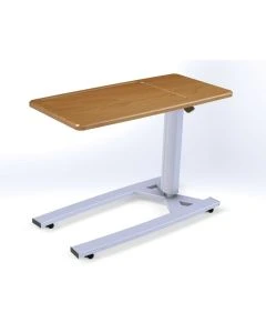 MedViron 39" Overbed Table with 5 Year Gas Spring Warranty, Vanity Mirror