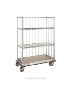 Metro CLTH2460C 60"L x 24"W x 70"H Linen Transport Truck with 3 Shelves, Chrome