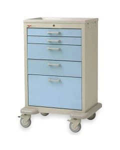 Metro MBX2201TL-SB 45" General Medical Supply Cart with Drawers, Slate Blue
