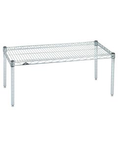 Metro P1824NS Super Erecta 24"L x 18"W x 14.5"H Wire Dunnage Rack, Silver