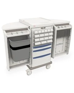 Metro SXRXSUDOSE Starsys 44.75" High Unit Dose Medication Cart, Taupe/Blue