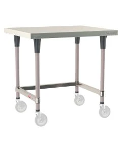 Metro TWM3036SU-304-K Tableworx Mobile 30 X 36 Inch 304 Surface  Ss 3-Sided Frame  Nk4 Finish