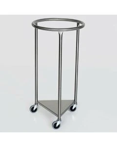 Mid Central Medical HMP2000 18"Dia. Round Stainless Steel Hamper, No Lid