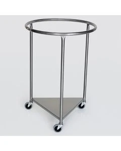 Mid Central Medical HMP2001 25"dia. round stainless steel hamper