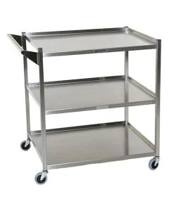 Mid Central Medical CRT3011 18" x 27" x 34"H Utility Cart with 3 shelves