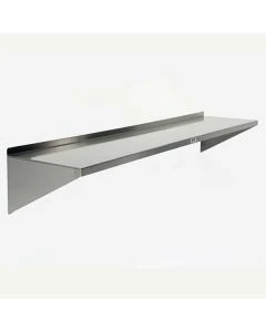 Mid Central Medical SWS644 60" wide x 8" deep Stainless Steel Wall Shelf W/ 3 supports