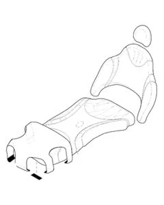 Midmark 154138-722 Elevance Heat/Massage Chair Upholstery Set, Bayou