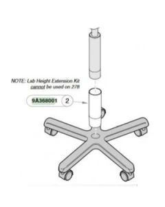 Midmark 9A368001 6" Lab Height Extension Kit