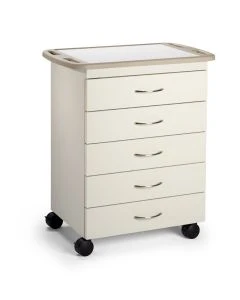 Midmark M5 Mobile Treatment Cabinet, (5) 4IN Drawers.18IN Deep