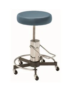 MTI 328-00-221 20.5" - 28" Foot Operated Hydraulic Pump Stool without Backrest, Premium-Blue Ridge
