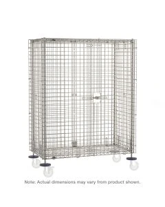 Metro SEC63S-SD Super Erecta Standard-Duty Stem Caster Security Unit, Polished Stainless Steel, 33.5" x 40.75" x 62" (Casters Not Included)