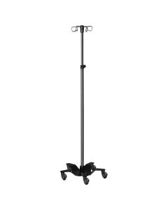 Novum - NK Medical IVSTAND-04N IV Stand, 5 Legs, 4 Rams Hooks