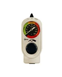 Ohio Medical Push-to-Set Vacuum Regulator, Continuous/Intermittent, Adult, Analog Display, White, DISS Handtight (Wall), No Fitting 1/8" NPT Female (Patient) (8702-1251-900)