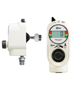 Ohio Medical Push-to-Set Vacuum Regulator, Continuous/Intermittent, Pediatric, Digital Display, White, DISS Handtight (Wall), DISS Male (Patient) (8702-1371-907)