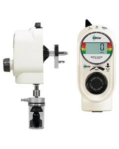 Ohio Medical Push-to-Set Vacuum Regulator, Continuous/Intermittent, Pediatric, Digital Display, White, Chemetron (Wall), Locking Gland & Overflow Safety Trap (Patient) (8705-1371-905)