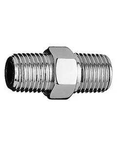 Ohio Medical NF-HNM2-M4 NPT Fitting, Hex Nipple, 1/8" Male x 1/4" Male