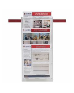 Paladin Healthcare AC173-1-PM 10" Rail Mounting Kit with Acrylic Chart Holder, Clear Front/Magazine Rack Vertical