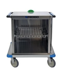 Pedigo CDS-356-LD-B 29.5"L x 28.13"W x 30"H Closed Surgical Case Cart, Stainless Steel