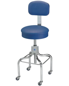 Pedigo P-1039-SS Stainless Steel Anesthetist Stool with Back