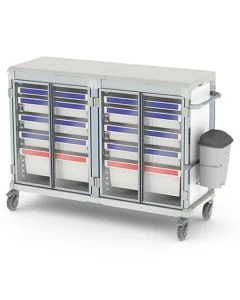 Pegasus Medical APL-2.0EE-GD Apollo 2 Panels Double E Cart, Glass Door