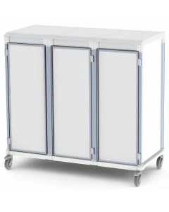 Pegasus Medical APL-3.0UUU-SD Apollo 3 Panels Triple U Cart, Solid Door