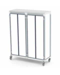 Pegasus Medical APL-4.0EE-SD Apollo 4 Panels Double E Cart, Solid Door