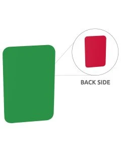 Pegasus Medical LBLCRD-KB-GR (BC) 1.26" x 2.32" Plastic Label Card for Kanban, Green & Red - Discontinued