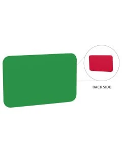 Pegasus Medical LBLCRD-KB-GR (CC) 3.35" x 2.13" Plastic Label Card for Kanban, Green & Red - Discontinued