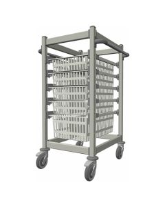 Pegasus Medical SLS-U-1160 Salus Open Frame Aluminum Single U Cart For Up To 6 Baskets