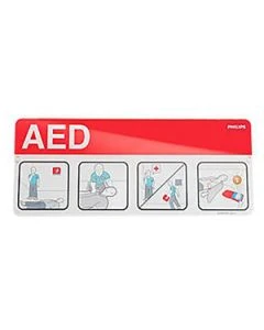 Philips Medical 989803170901 AED Awareness Placard-Red