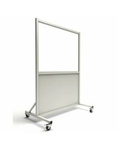 Phillips Safety Products LB-3648-ACR 52.50" x 75" Mobile Lead Barrier with Leaded Acrylic Window