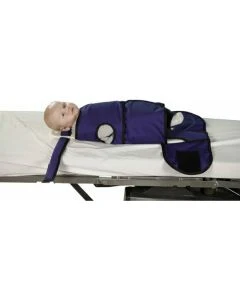 Phillips Safety Products PAP-67000 32" x 10" x 3" MRI Safe Small Papoose Board, White/ Black/ Blue