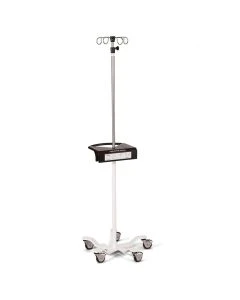 Pryor 101T5 22" Medium Duty IV Stand with 5-Legs, 4-Hook Top
