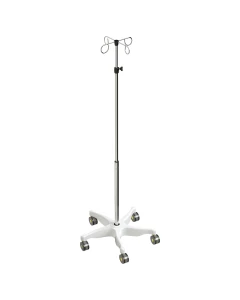 Pryor 326MRI 25" IV Stand with 5 Legs, 4-Hook Top, Polymer Base