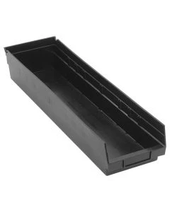 Quantum QSB106BR 23.63" x 6.63" Recycled Shelf Bin, Black MOQ: 8