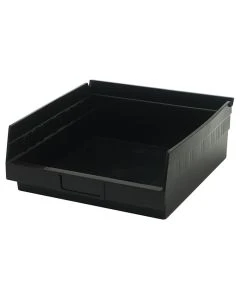 Quantum QSB109BR 11.63" x 11.13" Recycled Shelf Bin, Black MOQ: 8