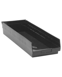 Quantum QSB114BR 23.63" x 8.38" Recycled Shelf Bin, Black MOQ: 6