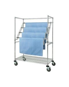 Quantum Storage Systems WRC-SW2448 48"L x 24"W x 69"H Sterile Wrap Cart, Chrome Plated