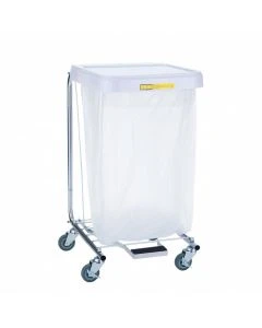 R&B Wire 692 Single Medium Duty Hamper w/ Foot Pedal - 35" High