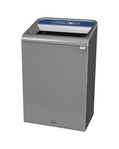 Rubbermaid Configure 1 Stream Recepticle, Mixed Recycling 33 Gallon, Gray Stenni, 1961629